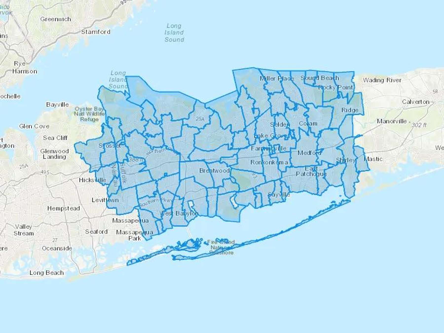Dart Fuel Oil Inc Cash Heating Oil Delivery Map Map With The Dart Fuel Oil Inc Heating Oil Delivery Area Shaded In Blue