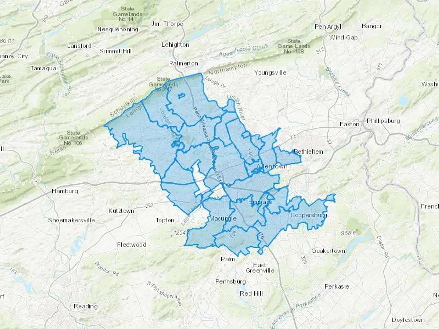 The Oil Club Cash Heating Oil Delivery Map Map With The The Oil Club Heating Oil Delivery Area Shaded In Blue