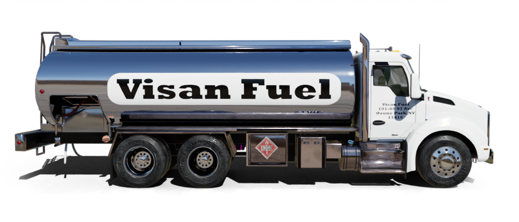 Petro Inc Heating Oil Truck Petro Inc residential home heating oil truck in front of the LIRR station in Lindenhurst, Long Island, New York delivering fuel oil.