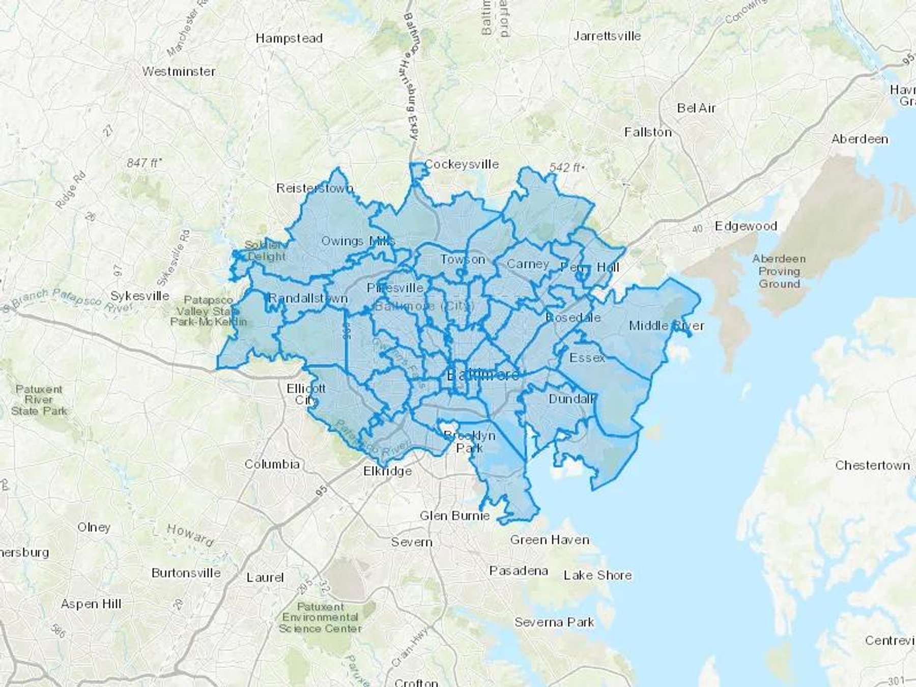 Warthen Fuel Co Inc Cash Heating Oil Delivery Map Map With The Warthen Fuel Co Inc Heating Oil Delivery Area Shaded In Blue