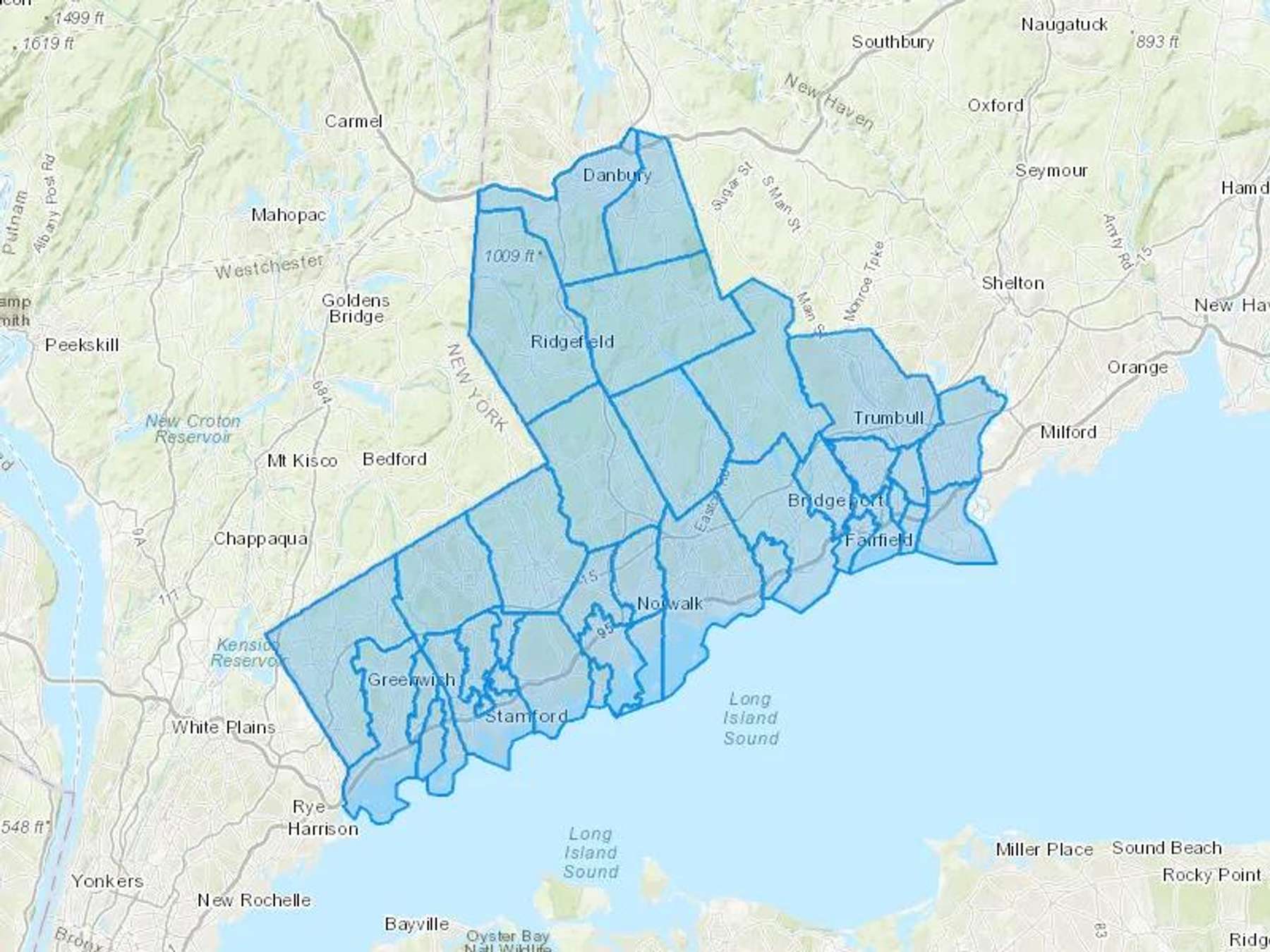 Pramer Fuel Inc Cash Heating Oil Delivery Map Map With The Pramer Fuel Inc Heating Oil Delivery Area Shaded In Blue