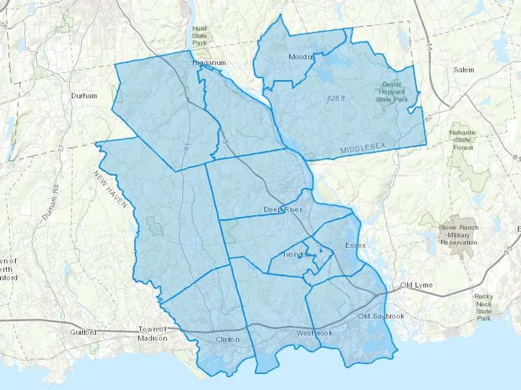 Dwyer Family Fuel Cash Heating Oil Delivery Map Map With The Dwyer Family Fuel Heating Oil Delivery Area Shaded In Blue