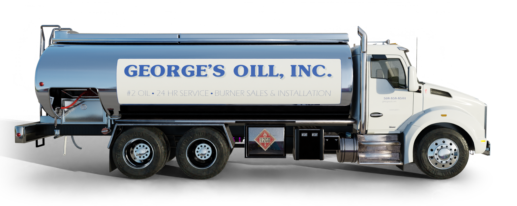 Troiano Fuel Oil Heating Oil Truck Troiano Fuel Oil residential home heating oil truck at the intersection of NY 27 and Mill Road in Valley Stream, Long Island, New York delivering fuel oil.