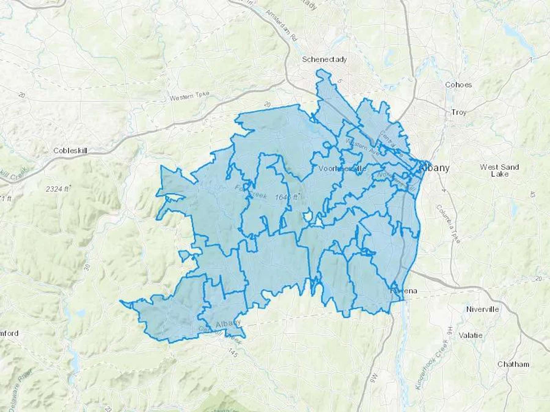 Raj Petroleum Inc Cash Heating Oil Delivery Map Map With The Raj Petroleum Inc Heating Oil Delivery Area Shaded In Blue