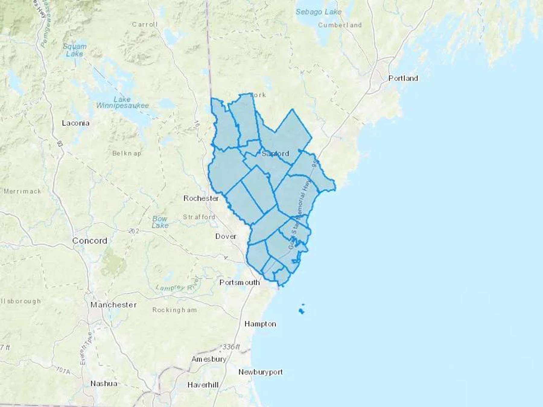 Stadig Fuels Inc Cash Heating Oil Delivery Map Map With The Stadig Fuels Inc Heating Oil Delivery Area Shaded In Blue