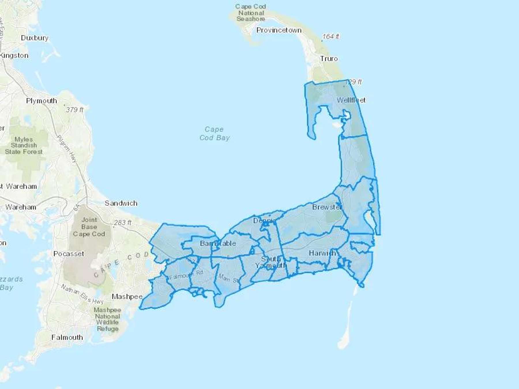 Cape Discount Fuel Cash Heating Oil Delivery Map Map With The Cape Discount Fuel Heating Oil Delivery Area Shaded In Blue