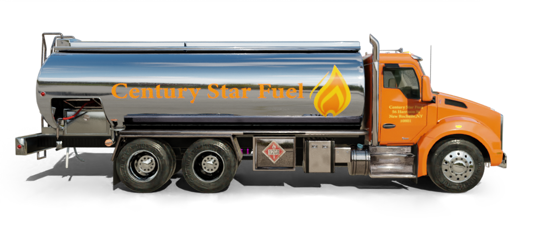 Eckert Oil Heating Oil Truck Eckert Oil residential home heating oil truck on Pettit Avenue in Bellmore, Long Island, New York delivering fuel oil.