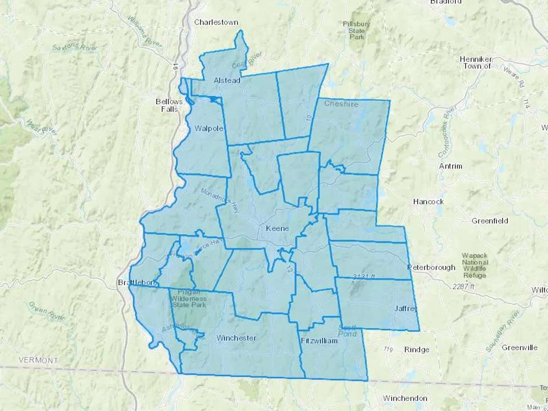Davis Oil Company Cash Heating Oil Delivery Map Map With The Davis Oil Company Heating Oil Delivery Area Shaded In Blue