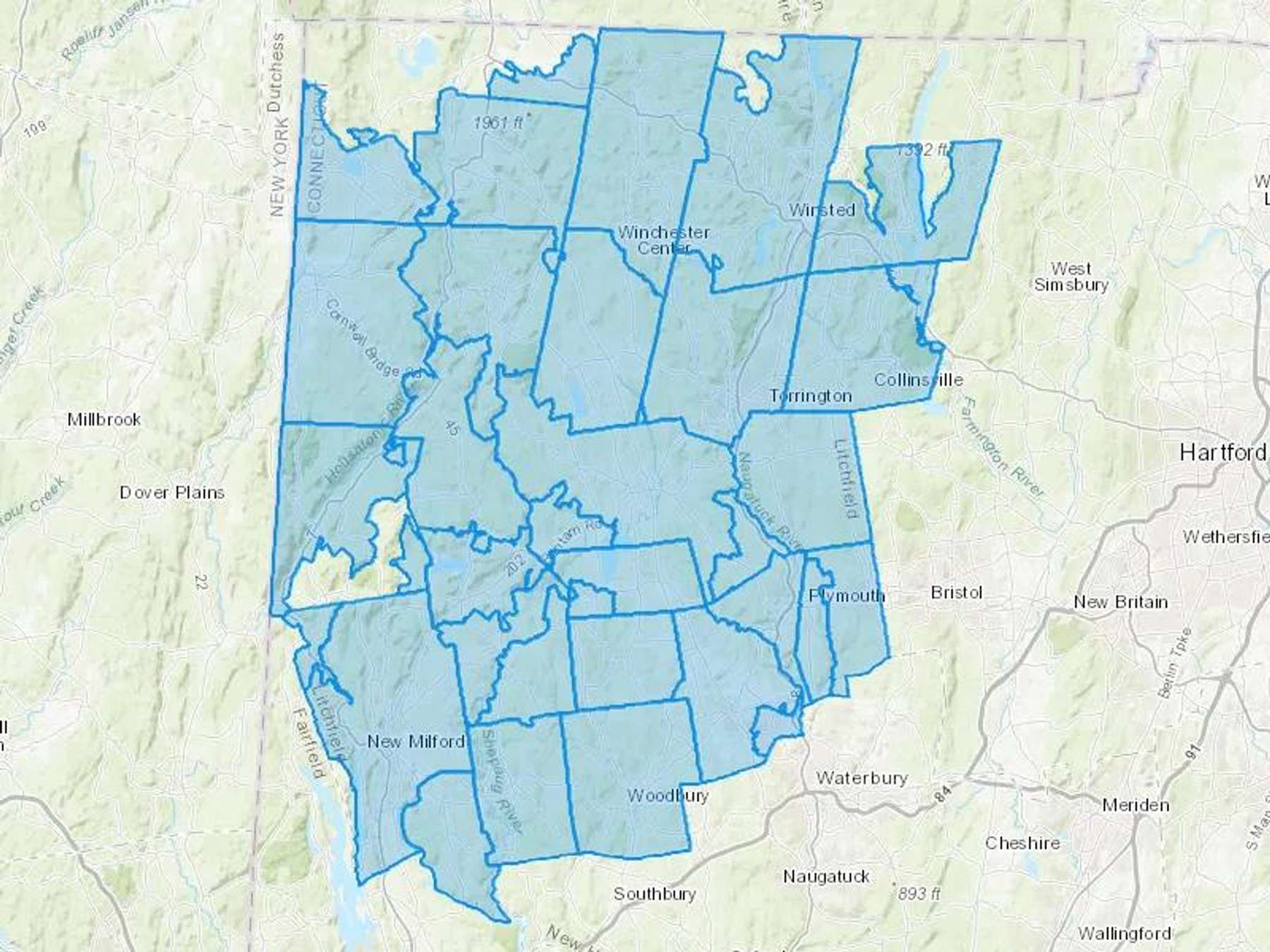 Family Propane LLC Cash Heating Oil Delivery Map Map With The Family Propane LLC Heating Oil Delivery Area Shaded In Blue