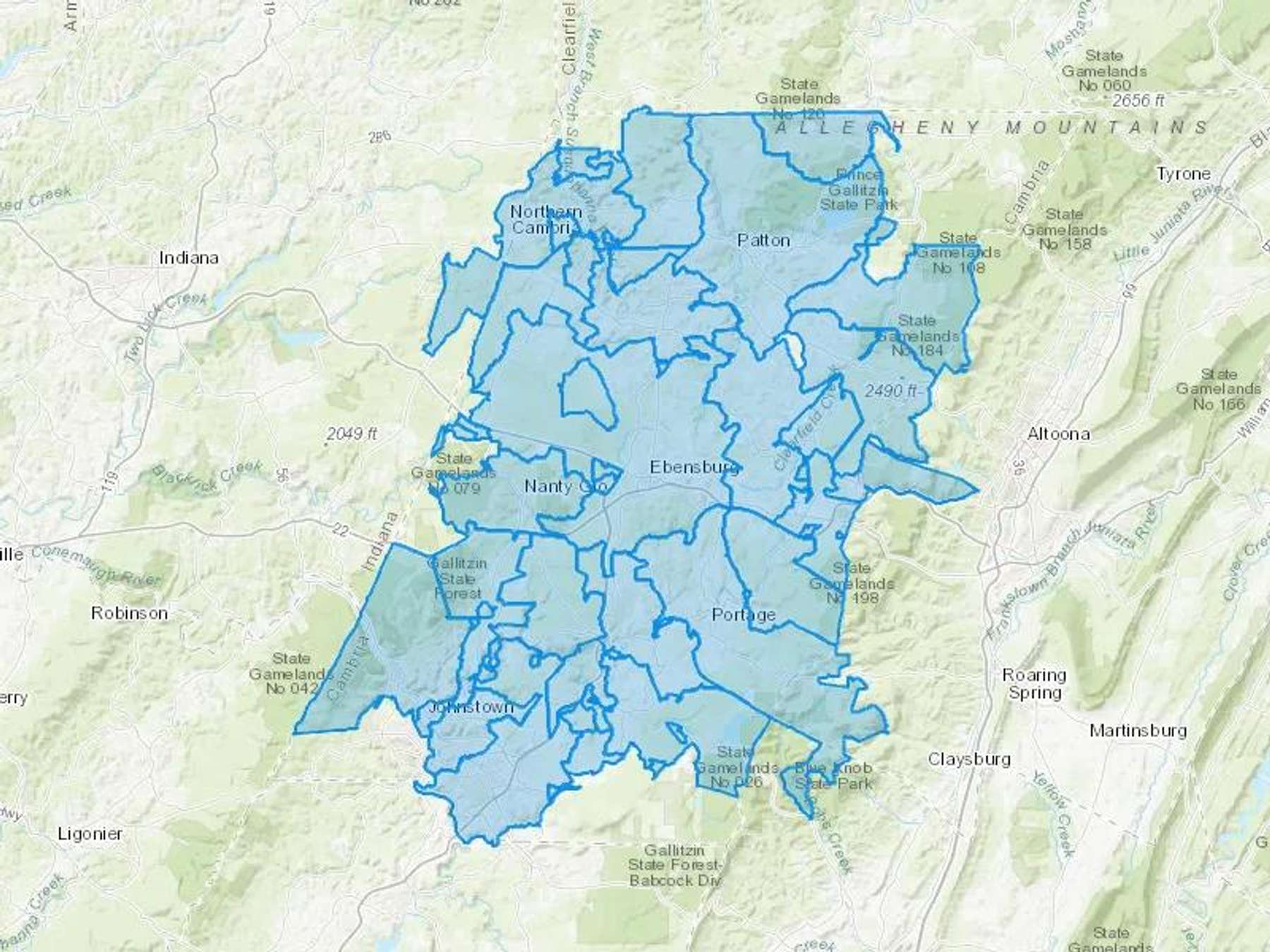 Barber Oil Company Cash Heating Oil Delivery Map Map With The Barber Oil Company Heating Oil Delivery Area Shaded In Blue