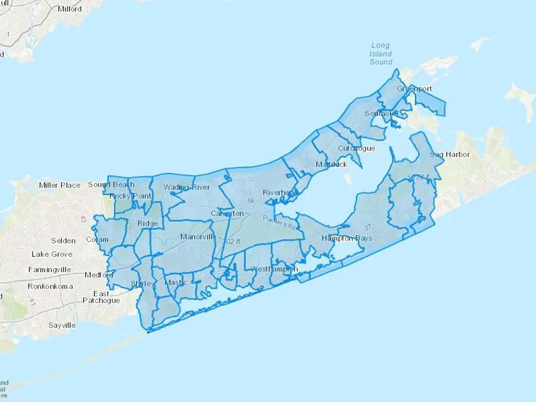 Eastern Fuel Inc Cash Heating Oil Delivery Map Map With The Eastern Fuel Inc Heating Oil Delivery Area Shaded In Blue