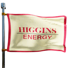 Higgins Energy Heating Oil Prices Flag Photo of Higgins Energy flag denoting best heating oil prices the company offers