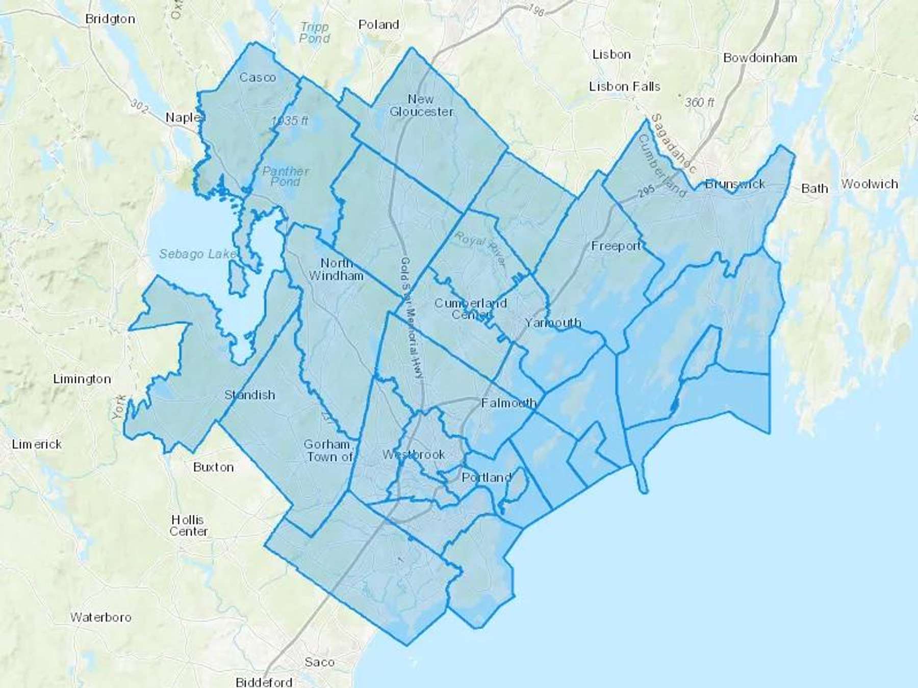 Higgins Energy Cash Heating Oil Delivery Map Map With The Higgins Energy Heating Oil Delivery Area Shaded In Blue