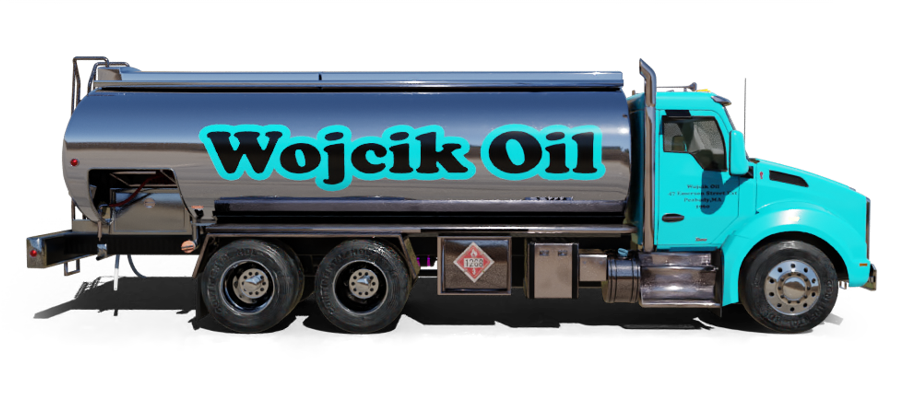 Pioneer Valley Heating Oil and Propane Truck parked at riverside Pioneer Valley Heating Oil and Propane Truck parked at riverside