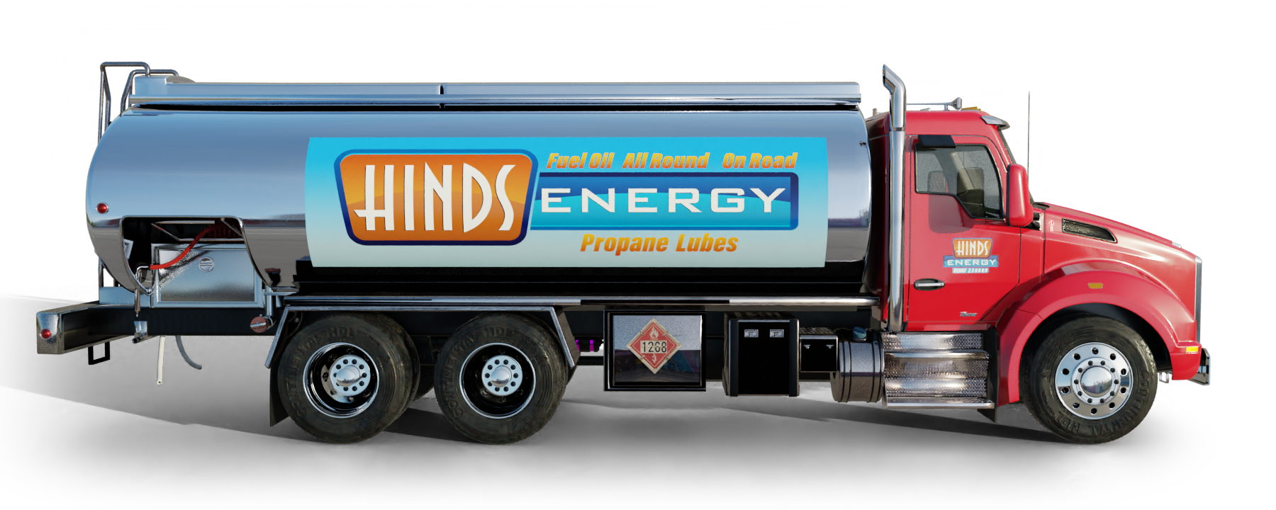 Patriot Petroleum Heating Oil Truck Patriot Petroleum residential home heating oil truck at an itersection with a historic gas station in Yaphank, Long Island, New York delivering fuel oil.