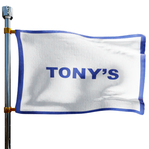 Tony's Oil Co Heating Oil Prices Flag Photo of Tony's Oil Co flag denoting best heating oil prices the company offers