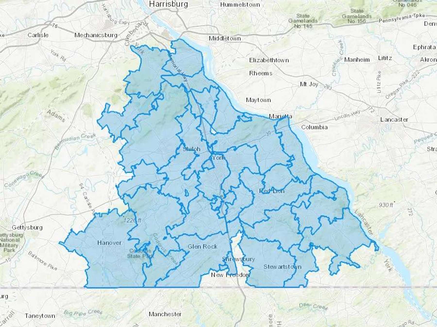 Shipley Energy Cash Heating Oil Delivery Map Map With The Shipley Energy Heating Oil Delivery Area Shaded In Blue