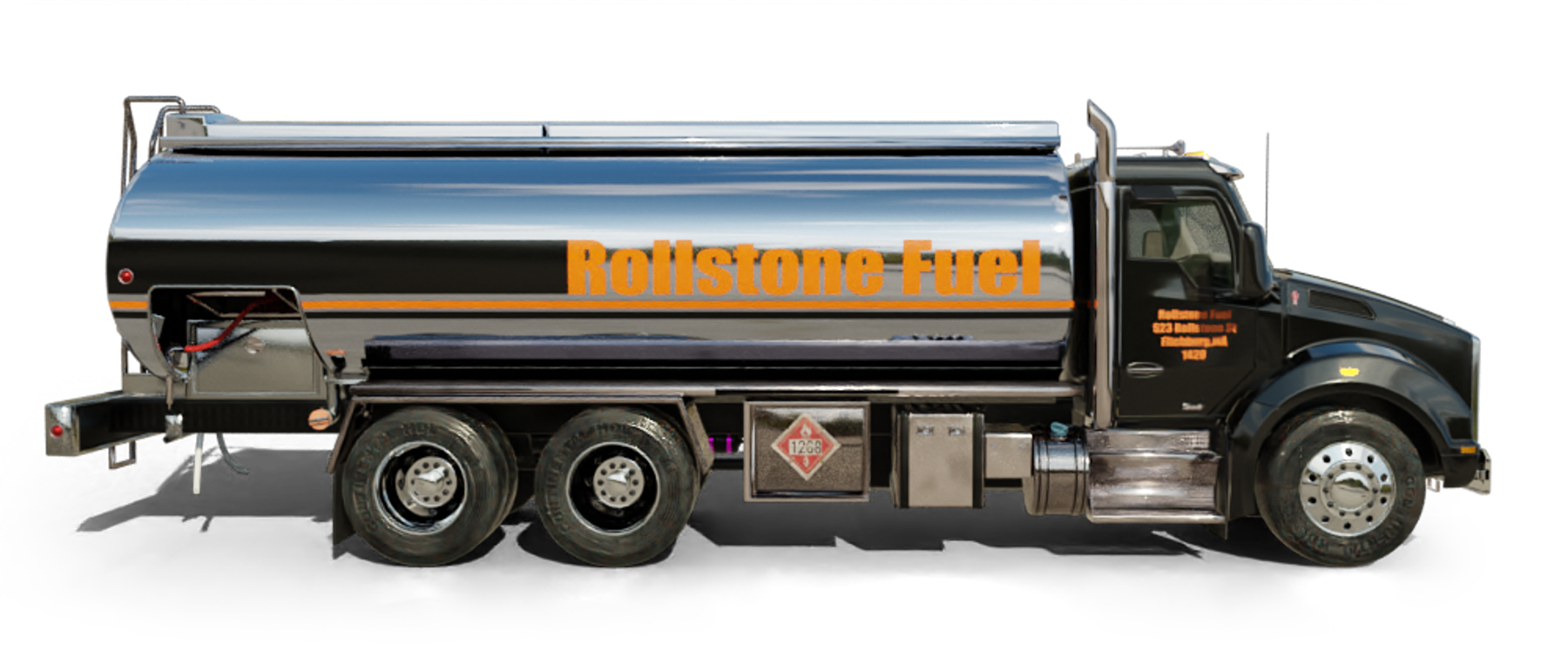 Pioneer Valley Heating Oil and Propane Truck parked at riverside Pioneer Valley Heating Oil and Propane Truck parked at riverside