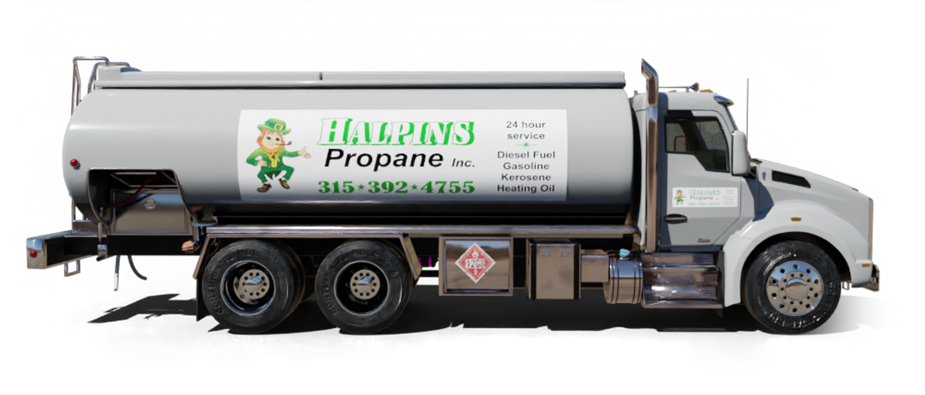 Harding Fuel Heating Oil Truck Harding Fuel residential home heating oil truck in front a brick residence in Bridgehampton, Long Island, New York delivering fuel oil.