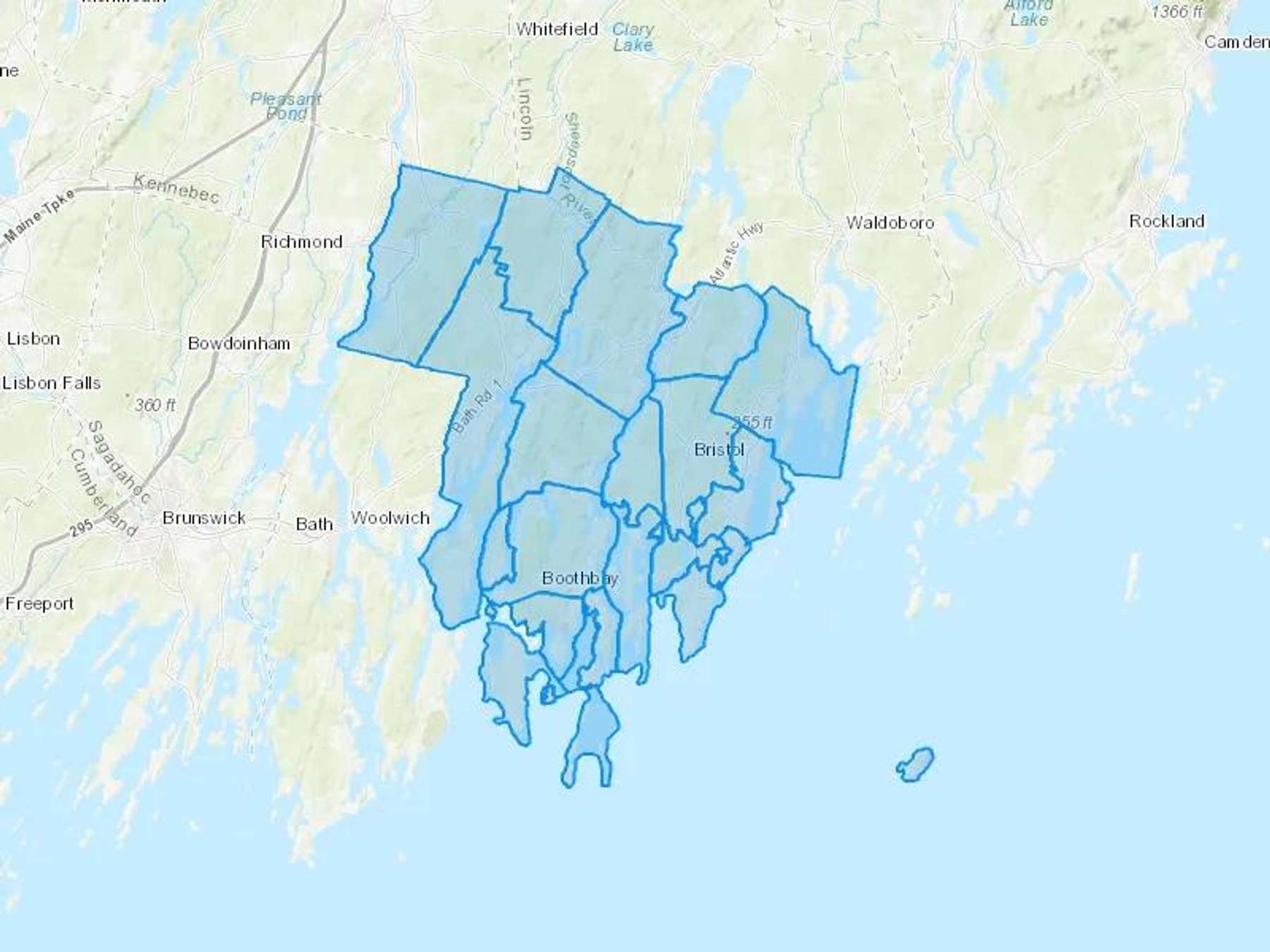 Carter's Propane Service Cash Heating Oil Delivery Map Map With The Carter's Propane Service Heating Oil Delivery Area Shaded In Blue