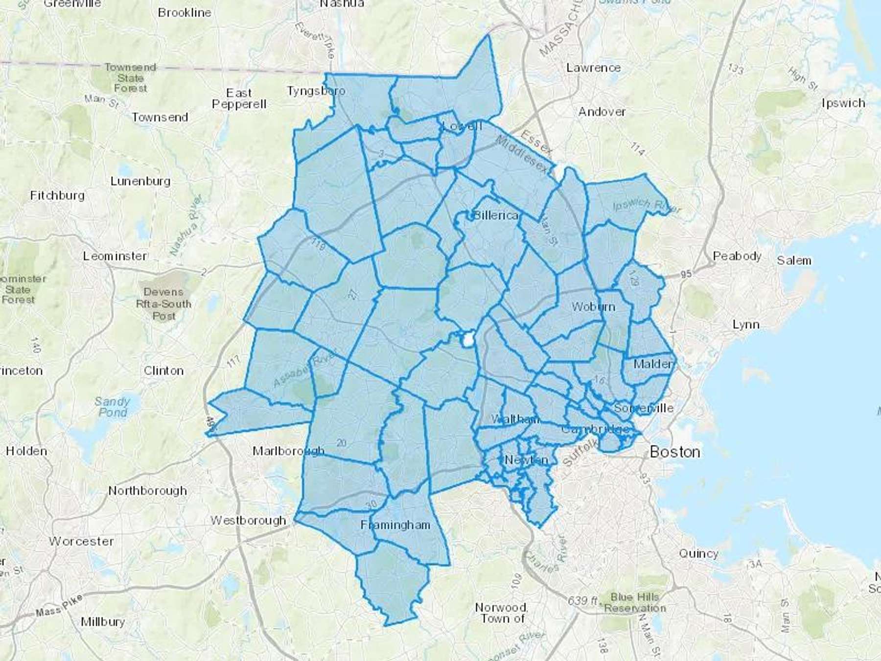 Arlex Oil Corp Cash Heating Oil Delivery Map Map With The Arlex Oil Corp Heating Oil Delivery Area Shaded In Blue