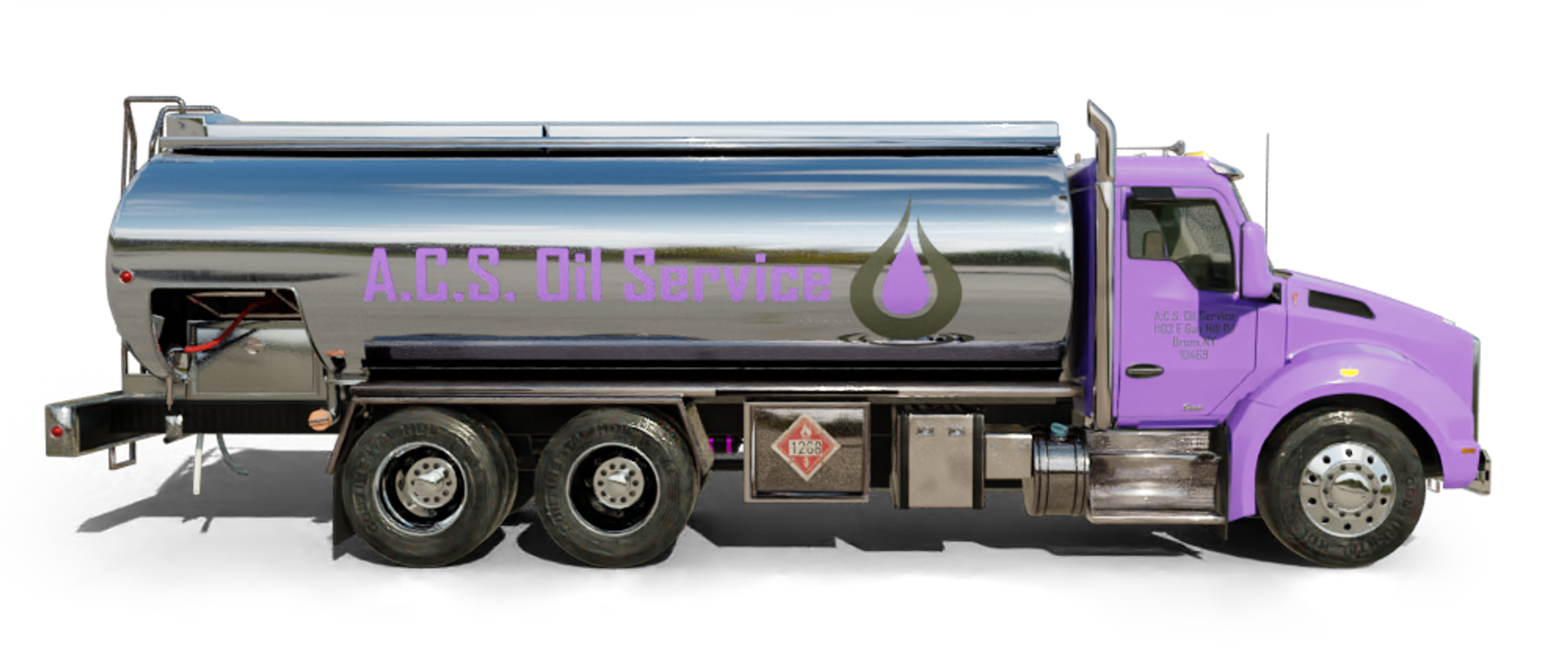 Adriana Fuel Heating Oil Truck Adriana Fuel residential home heating oil truck on the highway in Massapequa Park, Long Island, New York delivering fuel oil.