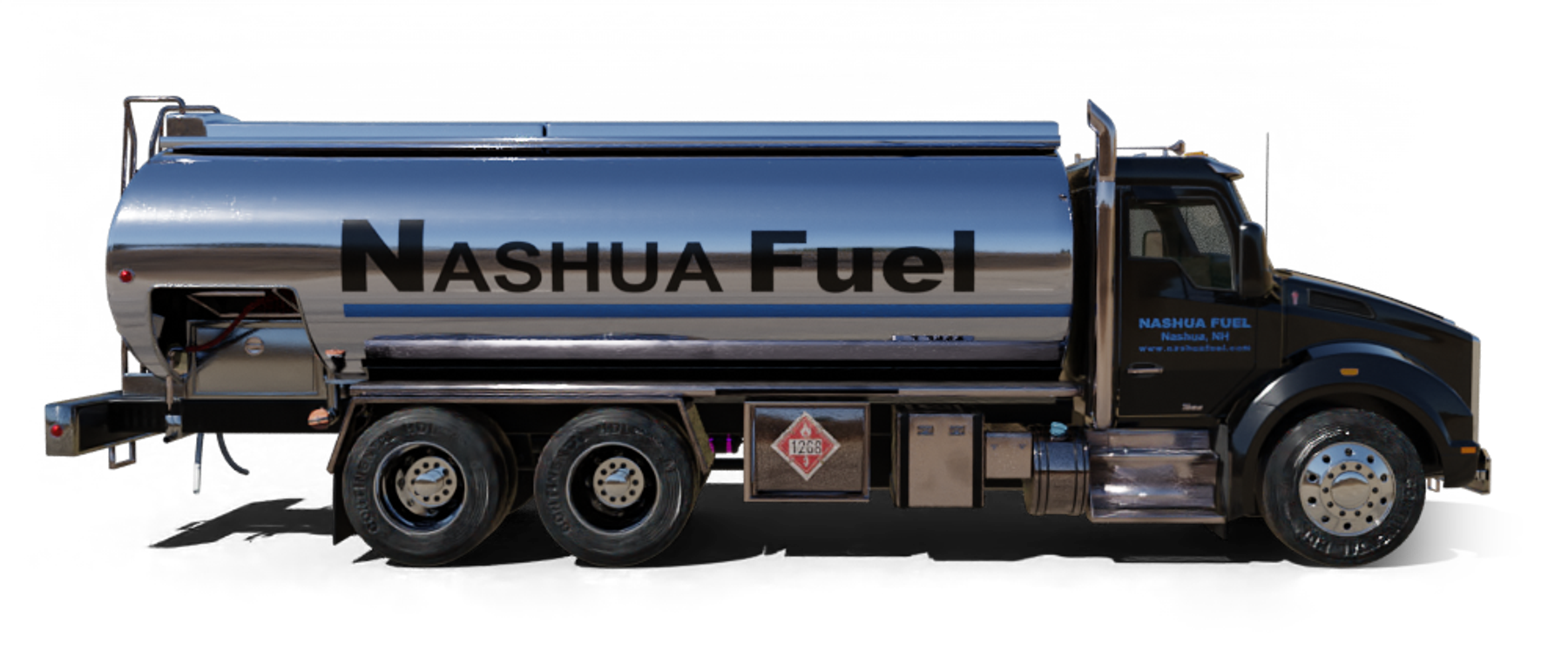 Aladdin Petroleum Heating Oil Truck Aladdin Petroleum residential home heating oil truck in front of an oceanfront shingle style mansion in Bay Shore, Long Island, New York delivering fuel oil.