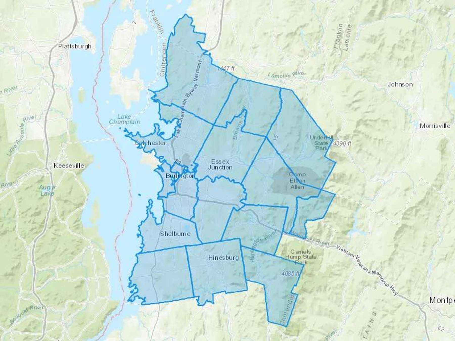 Northern Coal & Oil Cash Heating Oil Delivery Map Map With The Northern Coal & Oil Heating Oil Delivery Area Shaded In Blue