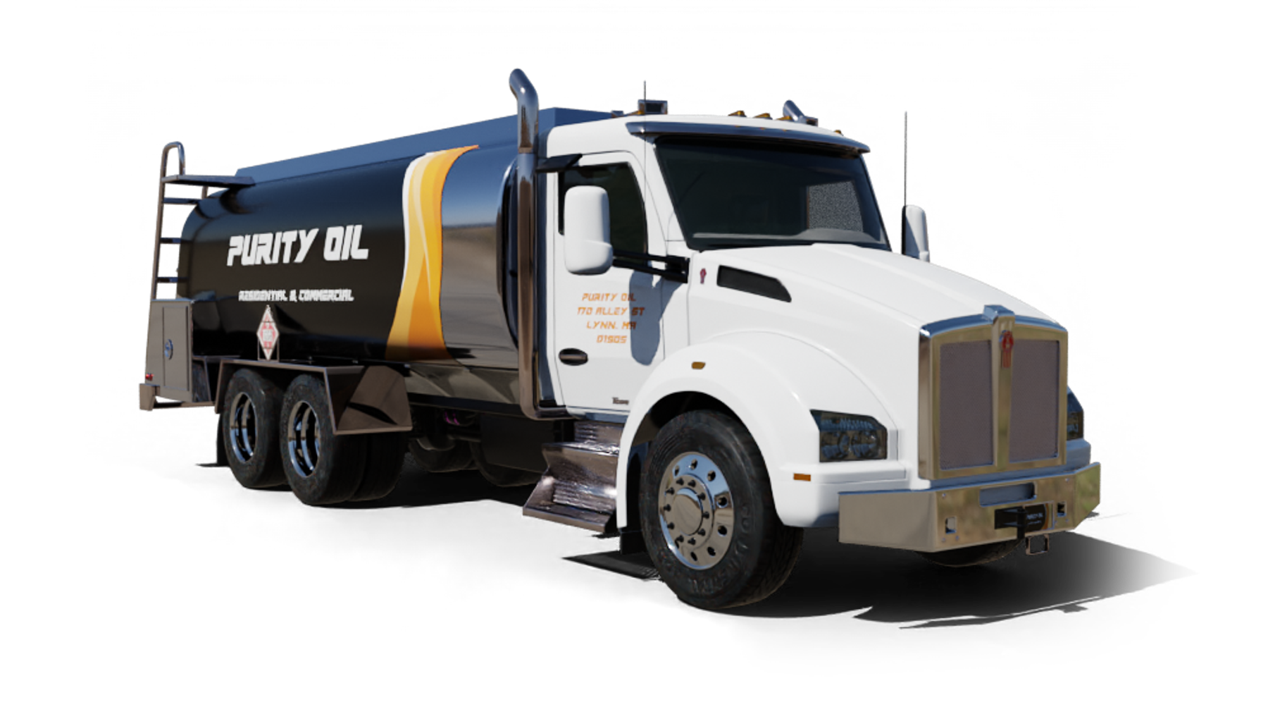 Dole Fuel Heating Oil Truck Dole Fuel residential home heating oil truck adjacent to the Huntington Manor Fire Department in Huntington, Long Island, New York delivering fuel oil.