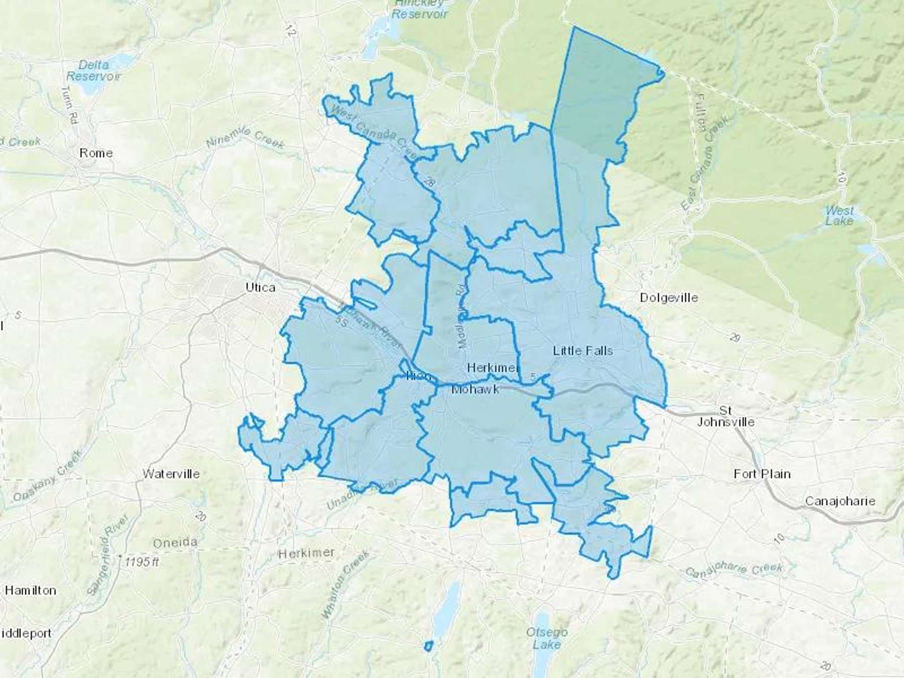 Doolen's Oil Incorporated Cash Heating Oil Delivery Map Map With The Doolen's Oil Incorporated Heating Oil Delivery Area Shaded In Blue