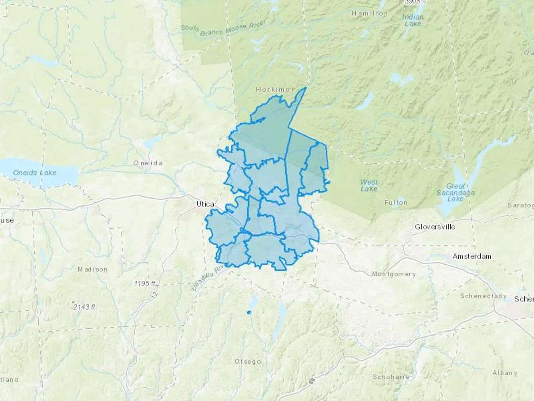 Snyder Fuel Service Inc Cash Heating Oil Delivery Map Map With The Snyder Fuel Service Inc Heating Oil Delivery Area Shaded In Blue