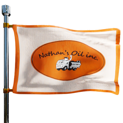Nathans Oil Heating Oil Prices Flag Photo of Nathans Oil flag denoting best heating oil prices the company offers