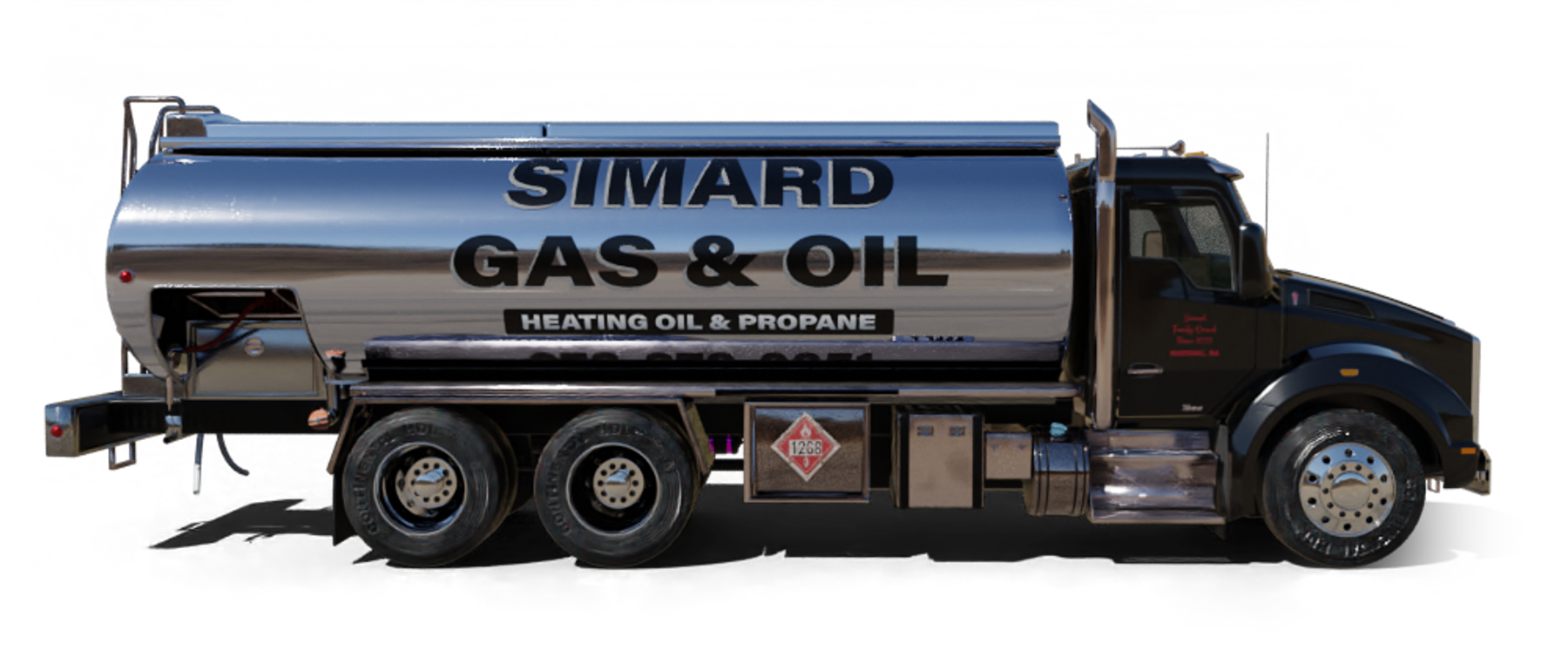 Pioneer Valley Heating Oil and Propane Truck parked at riverside Pioneer Valley Heating Oil and Propane Truck parked at riverside