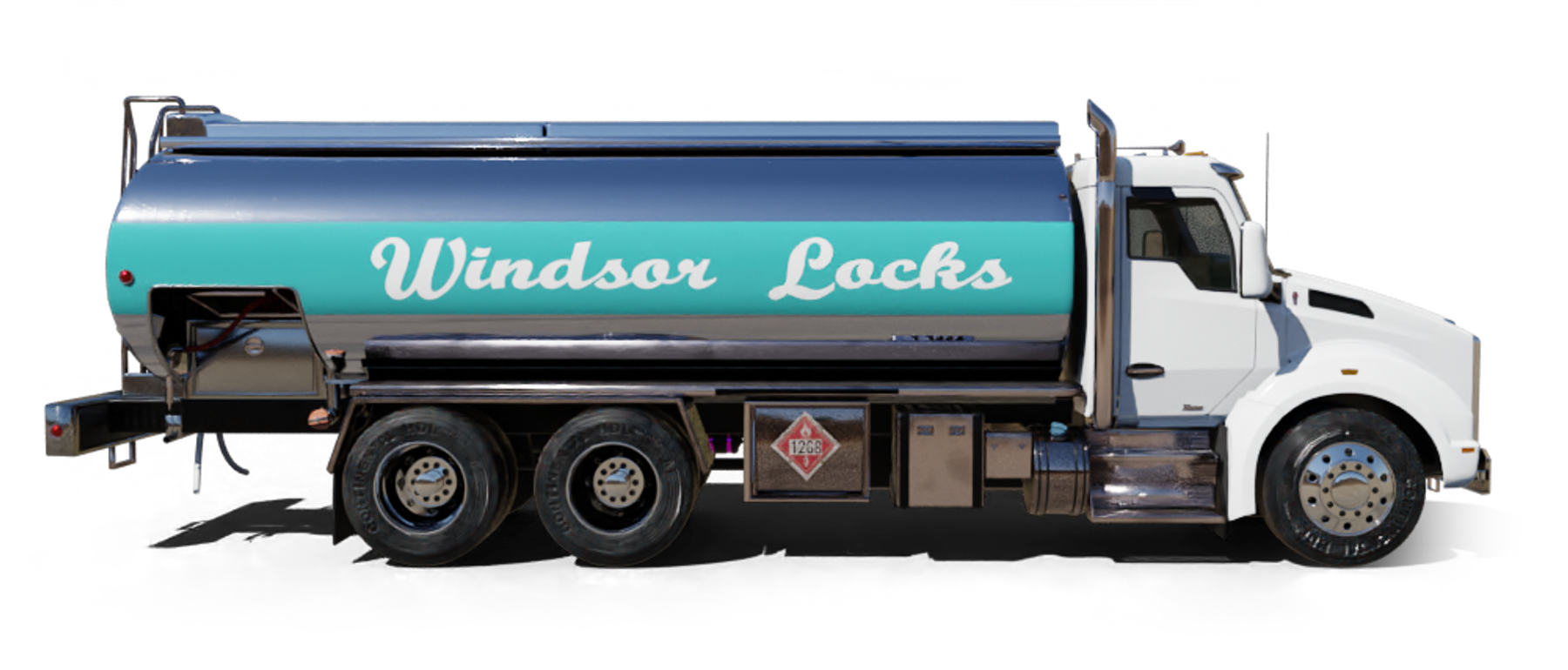 B & H Oil's Heating Oil Truck B & H Oil's Heating Oil Truck parked in front of barbar shop