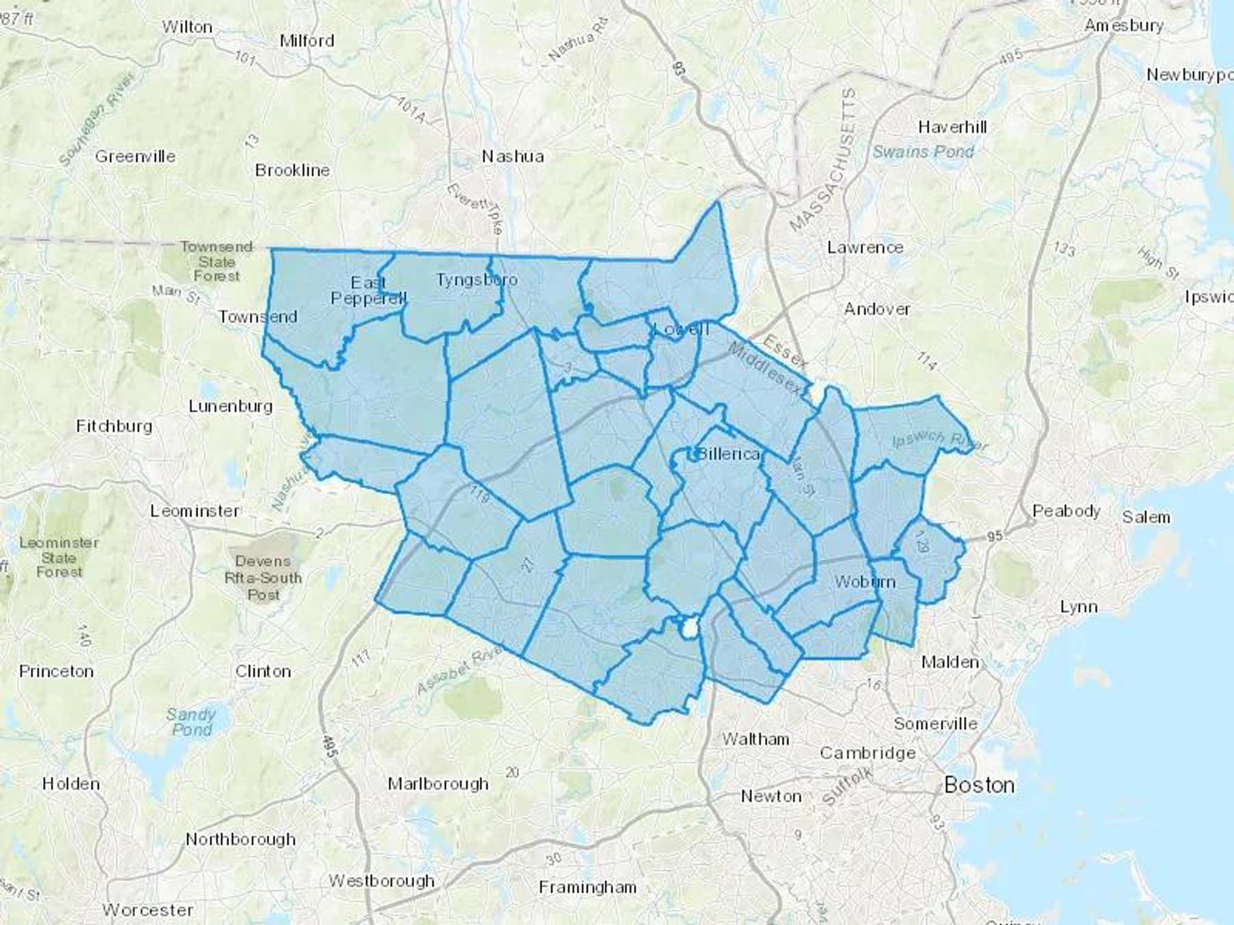 Lucky Burner Service Inc Cash Heating Oil Delivery Map Map With The Lucky Burner Service Inc Heating Oil Delivery Area Shaded In Blue