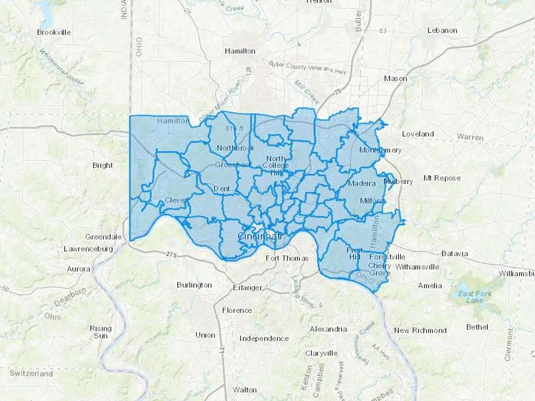Wardway Fuels Cash Heating Oil Delivery Map Map With The Wardway Fuels Heating Oil Delivery Area Shaded In Blue