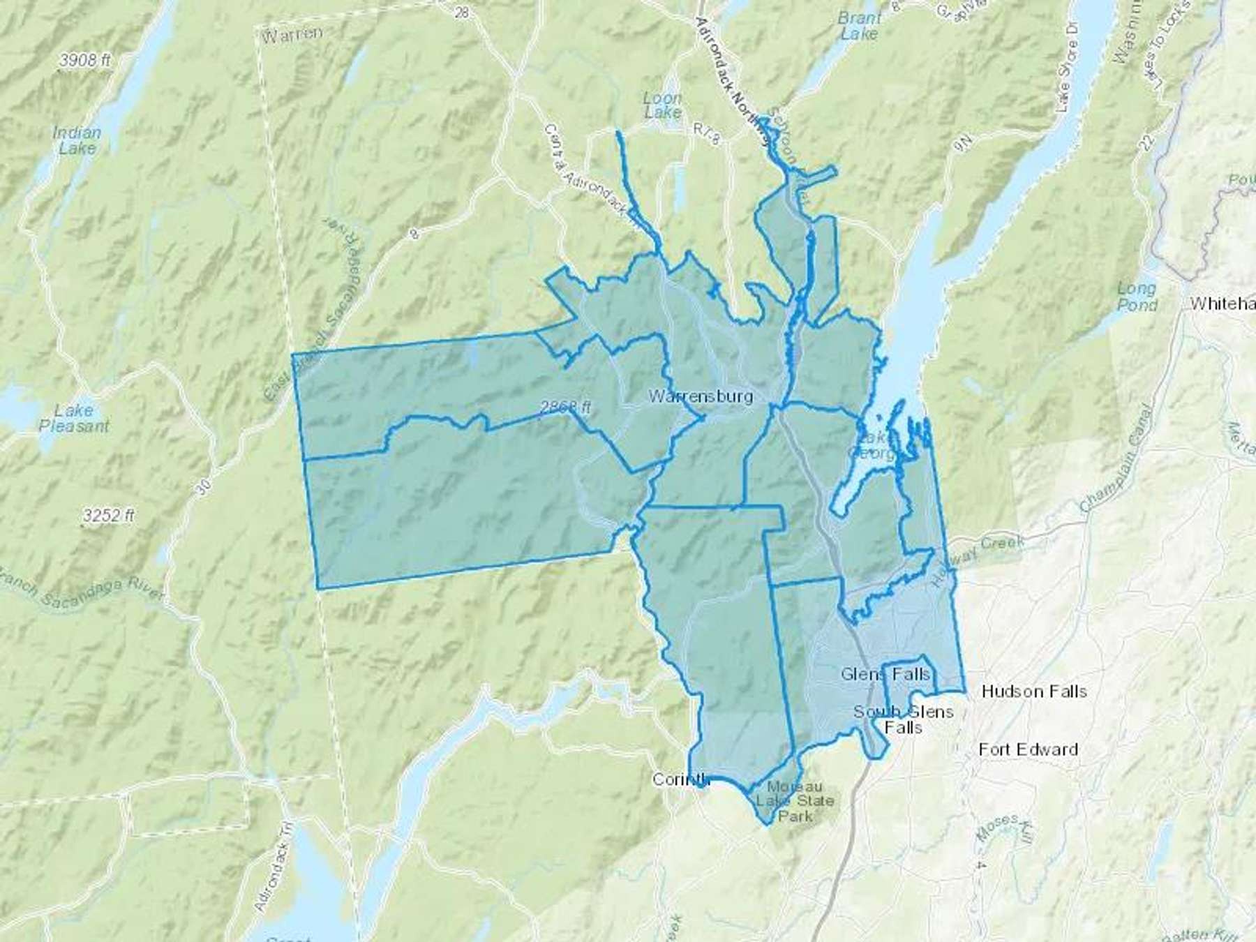 RJ Waterhouse Heating Oils Inc Cash Heating Oil Delivery Map Map With The RJ Waterhouse Heating Oils Inc Heating Oil Delivery Area Shaded In Blue