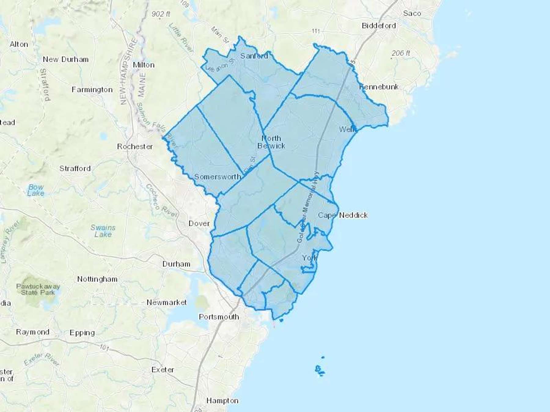 York Oil & Propane Cash Heating Oil Delivery Map Map With The York Oil & Propane Heating Oil Delivery Area Shaded In Blue