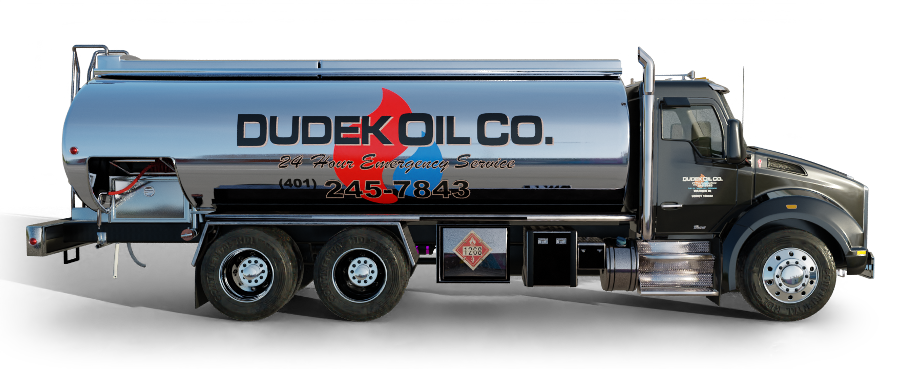 Ben Oil Heating Oil Truck Ben Oil residential home heating oil truck in a recreational area with bike racks and snow plows in Lindenhurst, Long Island, New York delivering fuel oil.