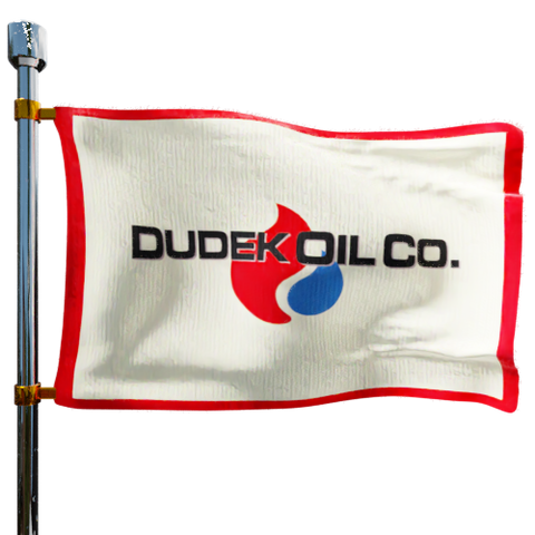 Dudek Oil Heating Oil Prices Flag Photo of Dudek Oil flag denoting best heating oil prices the company offers