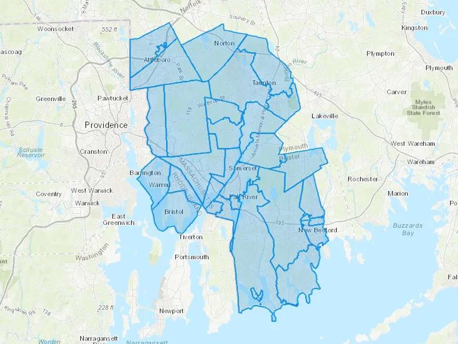 Dudek Oil Cash Heating Oil Delivery Map Map With The Dudek Oil Heating Oil Delivery Area Shaded In Blue