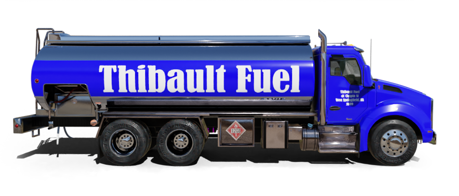 Pioneer Valley Heating Oil and Propane Truck parked at riverside Pioneer Valley Heating Oil and Propane Truck parked at riverside