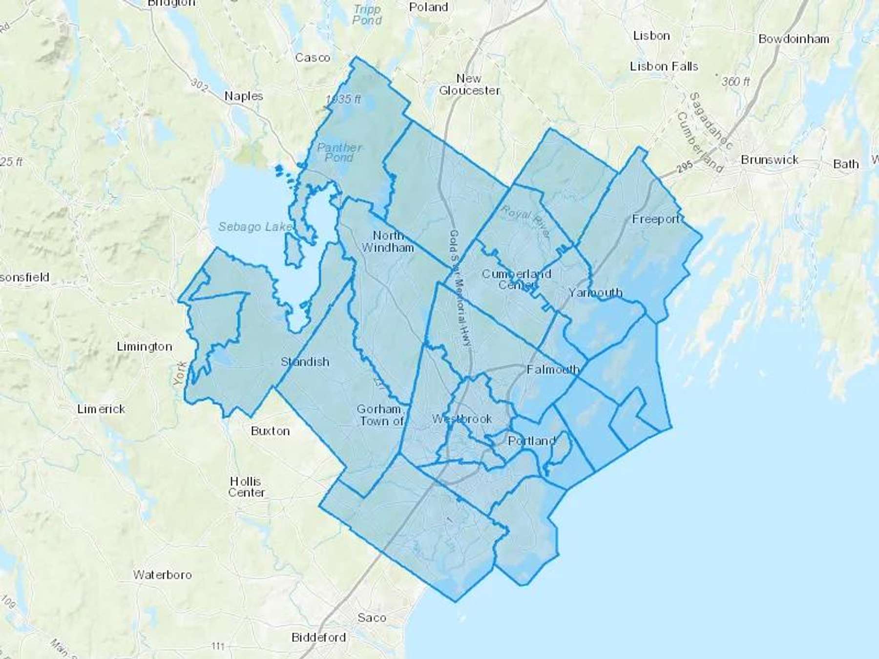 Vic and Sons Fuel Co Cash Heating Oil Delivery Map Map With The Vic and Sons Fuel Co Heating Oil Delivery Area Shaded In Blue