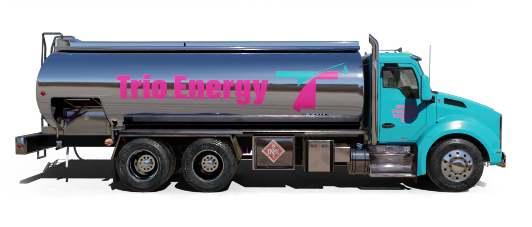 T.L.N. Fuel Heating Oil Truck T.L.N. Fuel residential home heating oil truck next to an eastbound double decker train in Merrick, Long Island, New York delivering fuel oil.