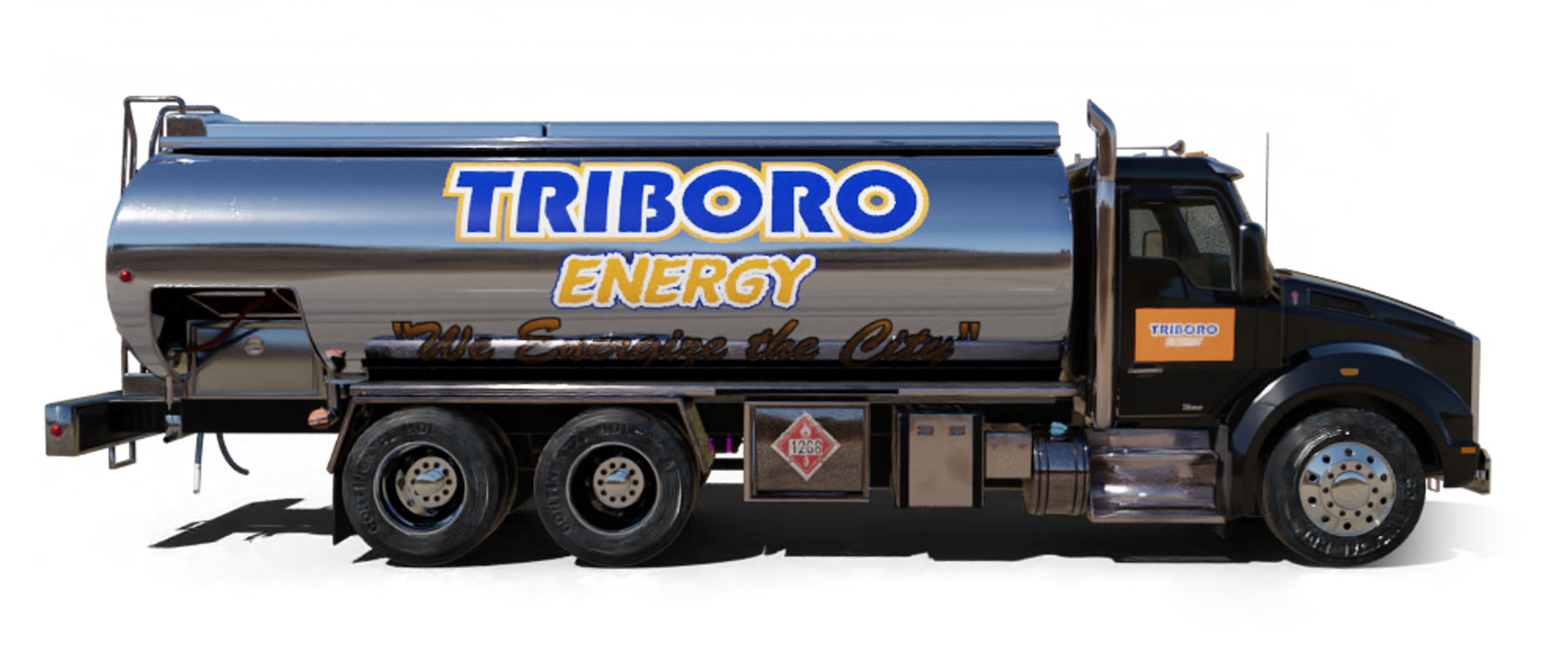 Marlon Bulger Heating Oil Truck Marlon Bulger residential home heating oil truck in the Acorn St parking lot in Wyandanch, Long Island, New York delivering fuel oil.