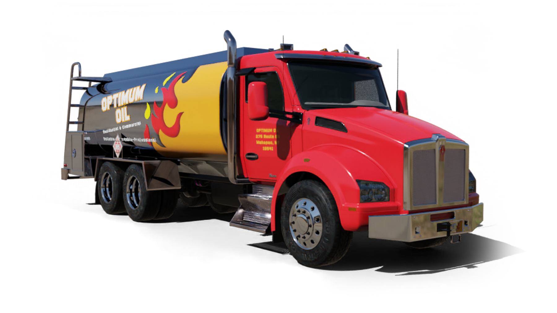 Adriana Fuel Heating Oil Truck Adriana Fuel residential home heating oil truck on the highway in Massapequa Park, Long Island, New York delivering fuel oil.