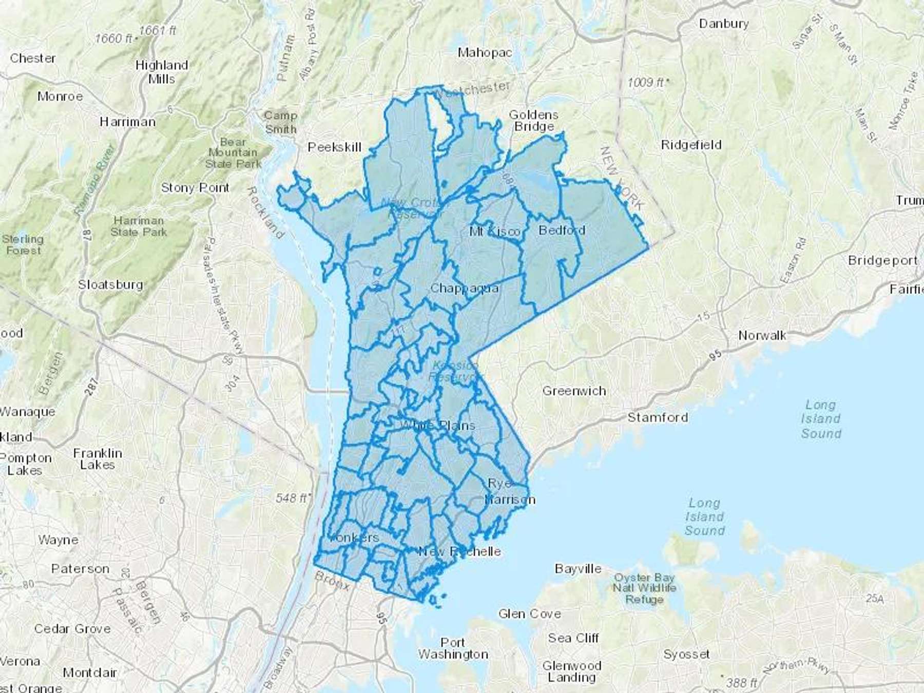 Supreme Oil & Service Corp Cash Heating Oil Delivery Map Map With The Supreme Oil & Service Corp Heating Oil Delivery Area Shaded In Blue