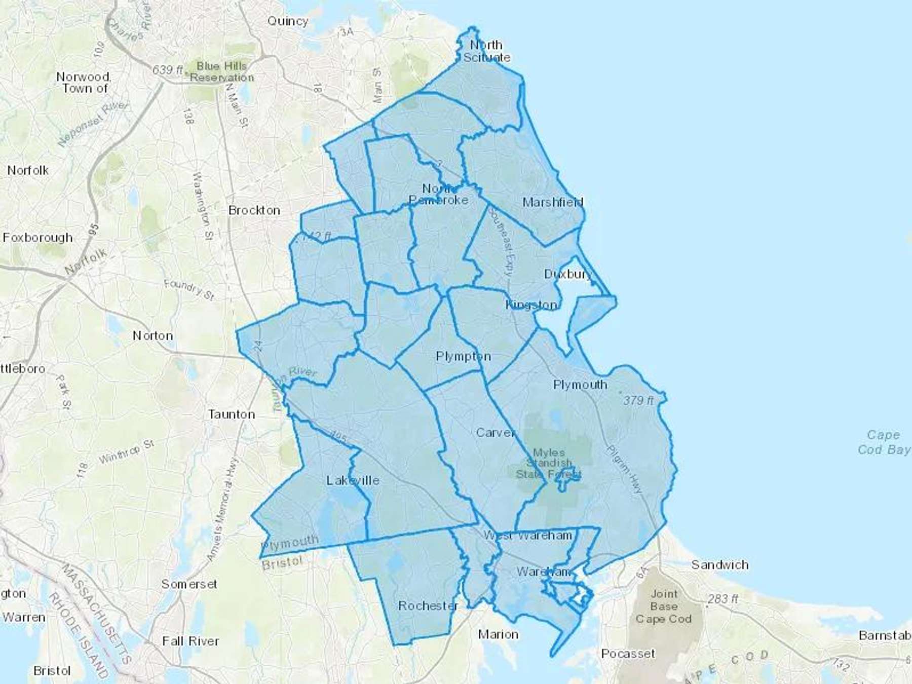 Dunlap's Energy Cash Heating Oil Delivery Map Map With The Dunlap's Energy Heating Oil Delivery Area Shaded In Blue