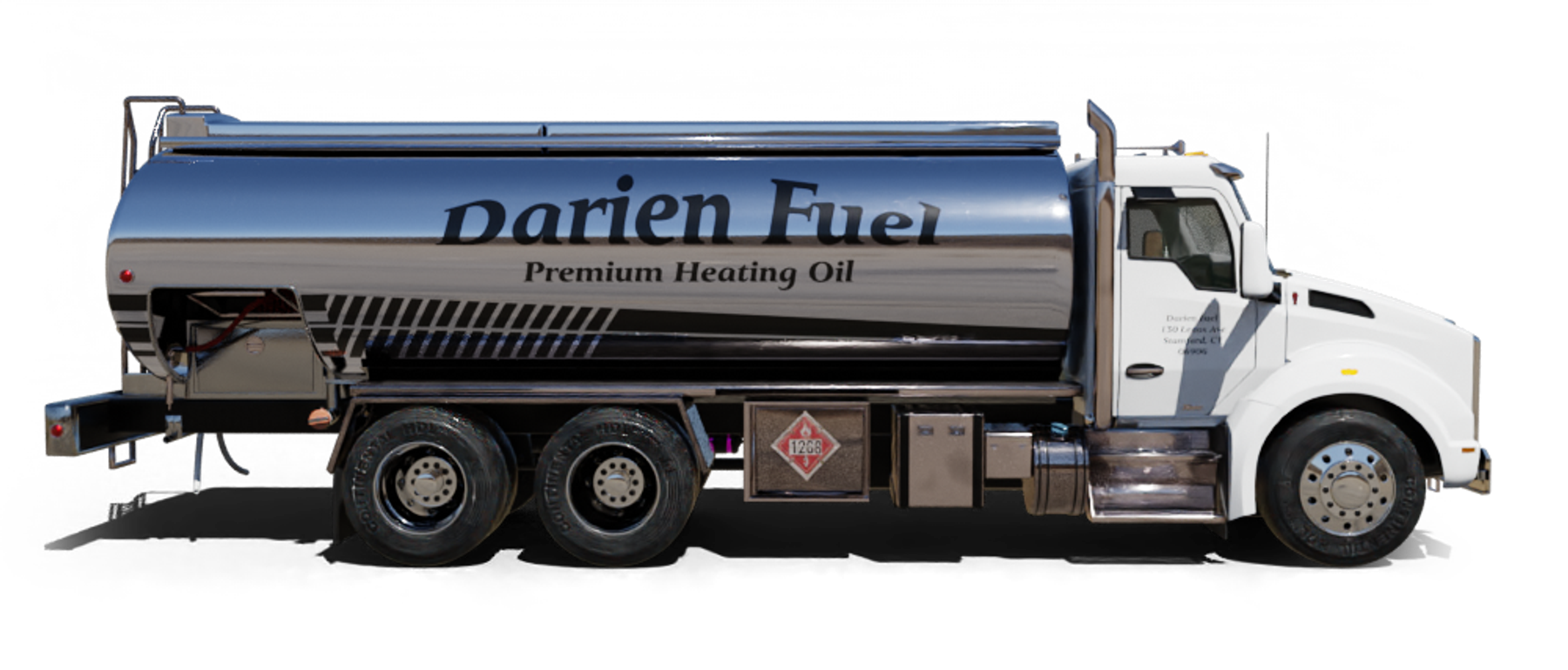 B & H Oil's Heating Oil Truck B & H Oil's Heating Oil Truck parked in front of barbar shop