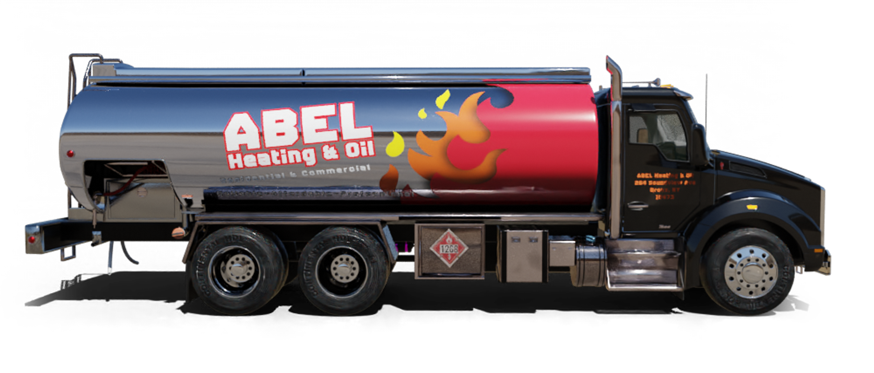 Alton Verity Heating Oil Truck Alton Verity residential home heating oil truck in front of a historic diner in Wantagh, Long Island, New York delivering fuel oil.